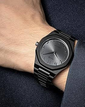 Arabic Black Aura Watch – Timeless Elegance in Every Second