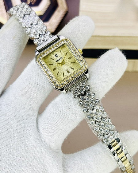 Luxury oversized ladies watch with open brass chain – jewelry-style design in multiple colors from Time Centre's premier collection