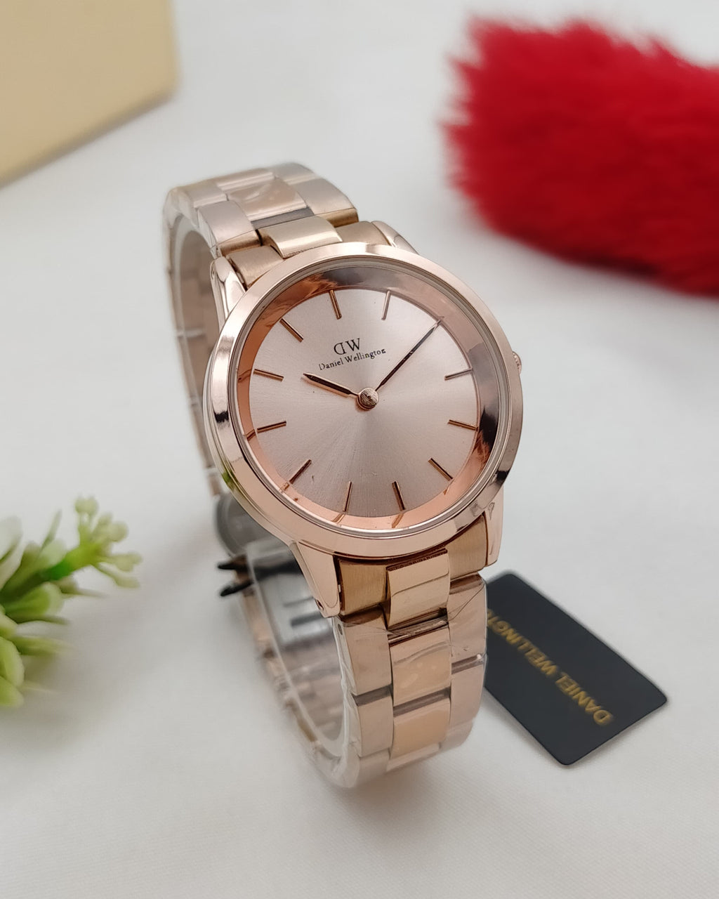 DW Ladies Stainless Steel Butterfly Watch – Elegant silver watch with butterfly motif, Japan quartz movement, and premium stainless steel bracelet – perfect for formal and casual wear.