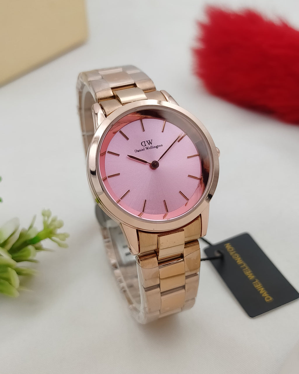 DW Ladies Stainless Steel Butterfly Watch – Elegant silver watch with butterfly motif, Japan quartz movement, and premium stainless steel bracelet – perfect for formal and casual wear.